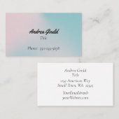 Carte de visite professionnel dégradé rose et bleu (Devant / Derrière)