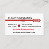 Carte de visite professionnel dentaire (Dos)