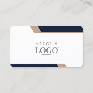 Carte De Visite Professionnel d'entreprise Moderne Géométrique Ble