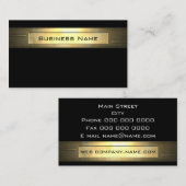 Carte De Visite Professionnel des affaires 2 d'or (Devant / Derrière)