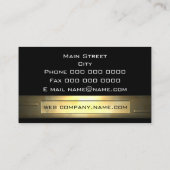 Carte De Visite Professionnel des affaires 2 d'or (Dos)