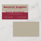 Carte de visite professionnel des duos couleur (Devant / Derrière)