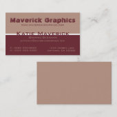 Carte de visite professionnel des duos couleur (Devant / Derrière)