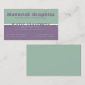 Carte de visite professionnel des duos couleur (Devant / Derrière)