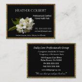 Carte De Visite Professionnel des fleurs de confiance des aidants  (Devant / Derrière)