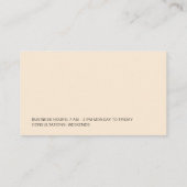 Carte De Visite Professionnel des sciences de laboratoire (Dos)