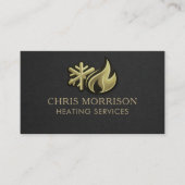 Carte De Visite Professionnel des services de chauffage CVC (Devant)