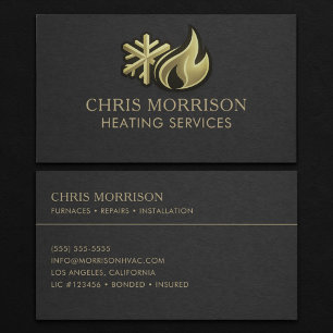 Carte De Visite Professionnel des services de chauffage CVC
