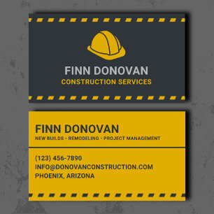 Carte De Visite Professionnel des services de construction