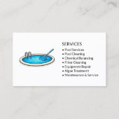 Carte De Visite Professionnel des services de piscine (Dos)