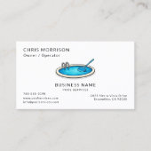 Carte De Visite Professionnel des services de piscine (Devant)