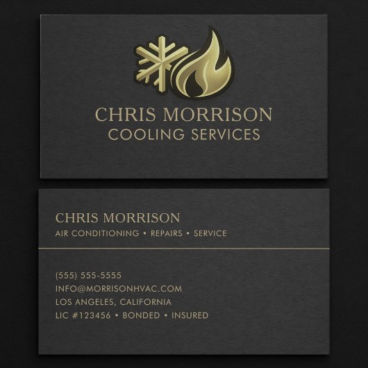 Carte De Visite Professionnel des services de refroidissement CVC