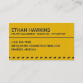 Carte De Visite Professionnel des solutions de construction (Dos)
