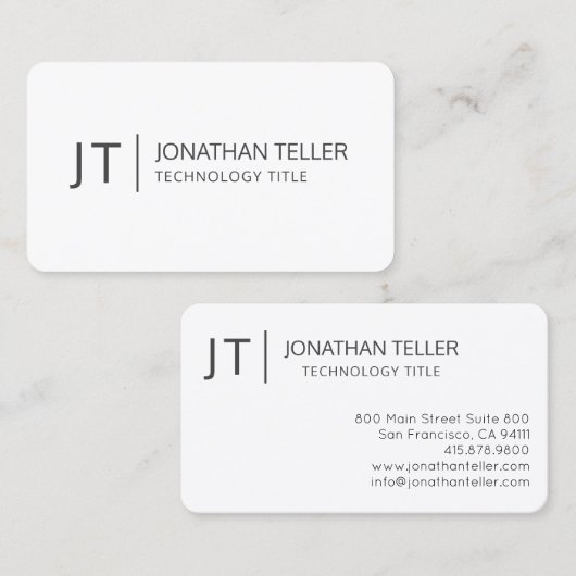 Carte De Visite Professionnel des technologies de l'information mo (Devant / Derrière)