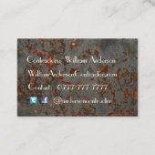 Carte de visite professionnel - Design métallique (Dos)