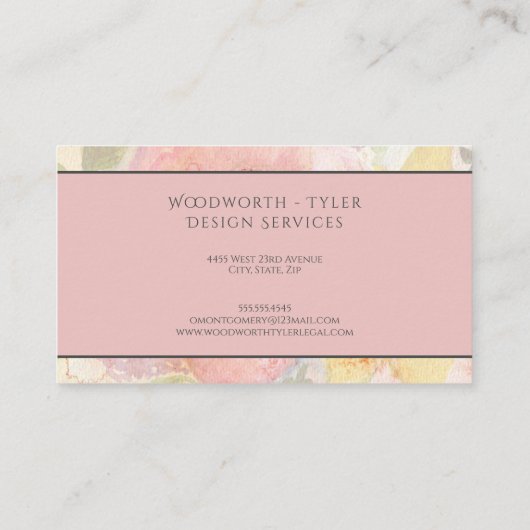 Carte de visite professionnel design moderne (Dos)