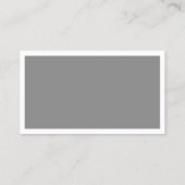 Carte De Visite Professionnel Design Moderne Gris Simple Plat (Dos)