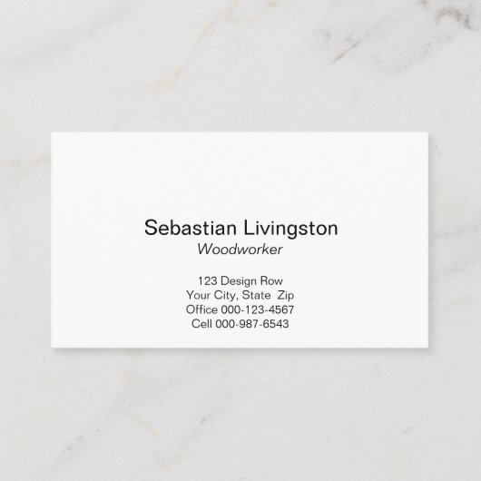 Carte De Visite Professionnel diagonal du bois (Dos)