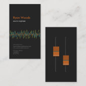 Carte de visite professionnel d'ingénieur du son (Devant / Derrière)