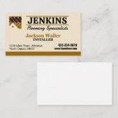 Carte De Visite Professionnel d'installation de revêtements de sol (Devant / Derrière)