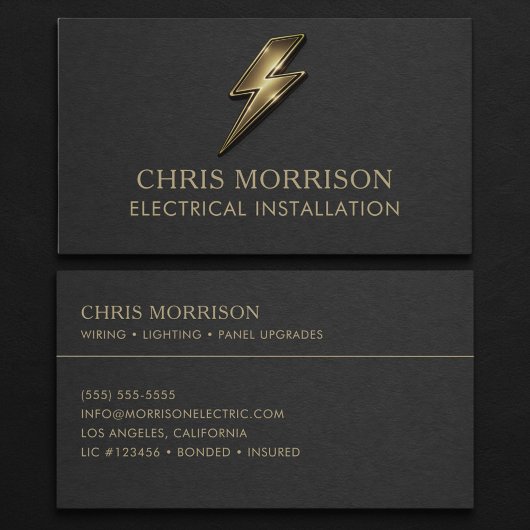 Carte De Visite Professionnel d'installation électrique