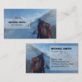 Carte de visite professionnel d'instructeur de ski (Devant / Derrière)
