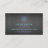 Carte De Visite Professionnel d'instructeur de Yoga Mandala modern (Dos)