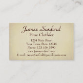 Carte De Visite Professionnel du beige rétro (Dos)