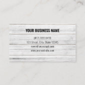 Carte De Visite Professionnel du bois blanc (Dos)