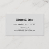 Carte De Visite Professionnel du codage de syntaxe technique moder (Dos)
