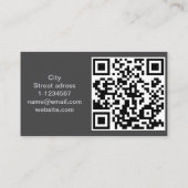 Carte De Visite Professionnel du code QR (Dos)