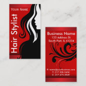 Carte De Visite Professionnel du coiffeur | de salon de femme de (Devant / Derrière)