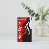 Carte De Visite Professionnel du coiffeur | de salon de femme de (Debout devant)