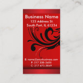 Carte De Visite Professionnel du coiffeur | de salon de femme de (Dos)