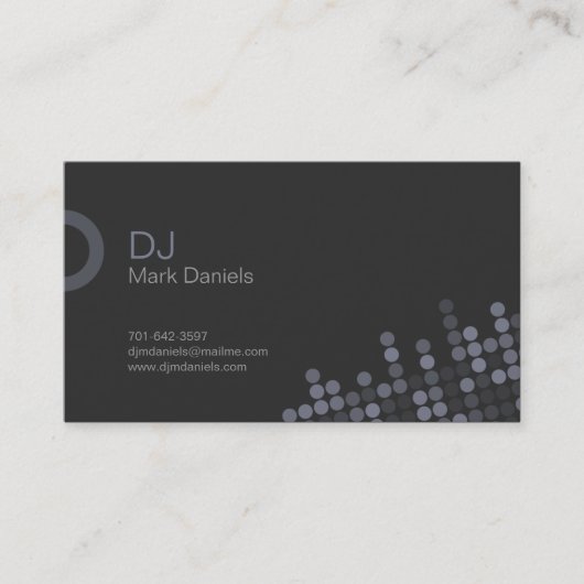 Carte de visite professionnel du DJ (Devant)