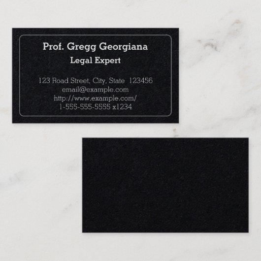 Carte de visite professionnel du droit (Devant / Derrière)