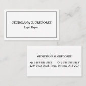 Carte de visite professionnel du droit humble et d (Devant / Derrière)