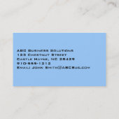 Carte de visite professionnel du nuage "Oy" en rab (Dos)