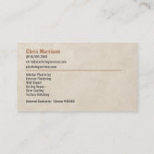 Carte De Visite Professionnel du plâtrage (Dos)