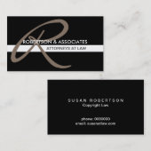 Carte de visite professionnel du procureur initial (Devant / Derrière)