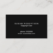 Carte de visite professionnel du procureur initial (Dos)