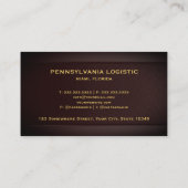 Carte De Visite Professionnel du transport en or Maroon Rouge pers (Dos)