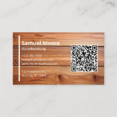 Carte De Visite Professionnel du travail du bois (Devant)