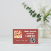 Carte De Visite Professionnel Electricien Iconic Business (Debout devant)