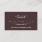 Carte de visite professionnel élégant (Dos)