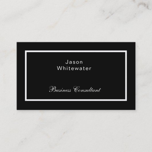 Carte de visite professionnel élégant à plat lisse (Devant)