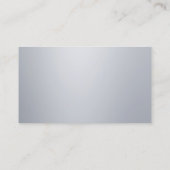 Carte De Visite Professionnel Elegant Argent Look Modèle moderne (Dos)