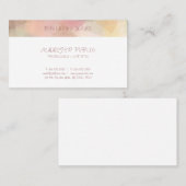 Carte De Visite Professionnel Elegant Art Abstrait moderne Modèle (Devant / Derrière)