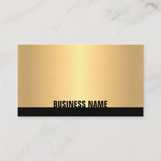 Carte De Visite Professionnel Elegant Black Gold Modern Creative (Devant)