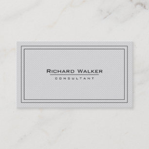 Carte De Visite Professionnel Elegant Blanc Carré Boarder